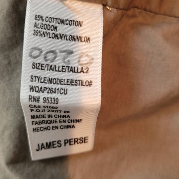 JAMES PERSE YOSEMITE Utility Jacket Taupe Hoodie Size 2 - Picture 13 of 13
